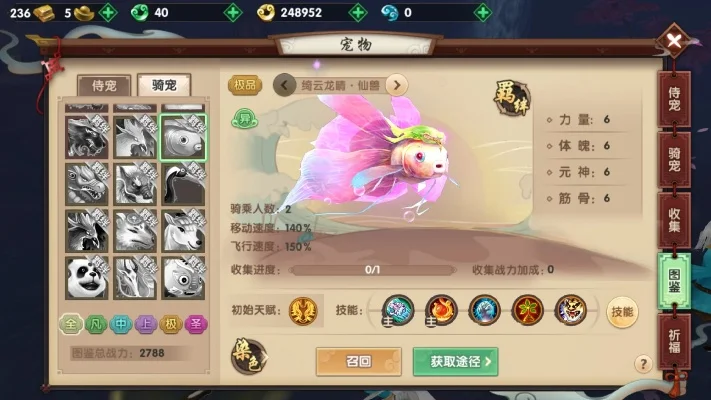 寻仙手游：骑宠获取与选择全攻略