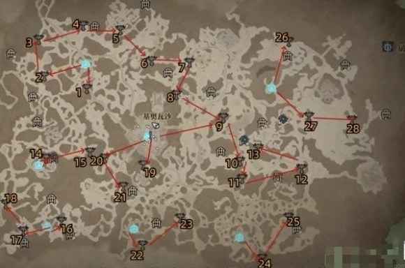 暗黑破坏神4莉莉丝祭坛全图鉴：位置分享与地图对照