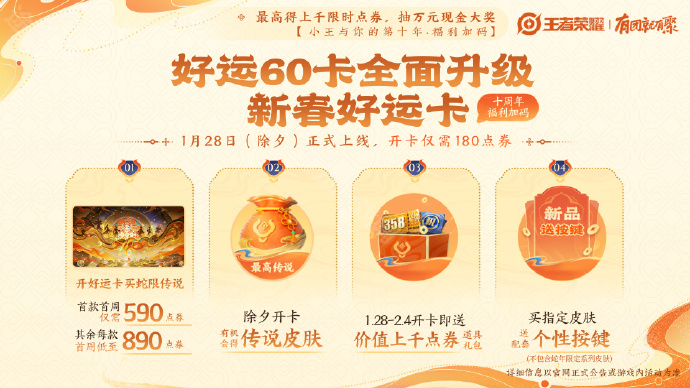 王者荣耀2025蛇年春节福利全解析