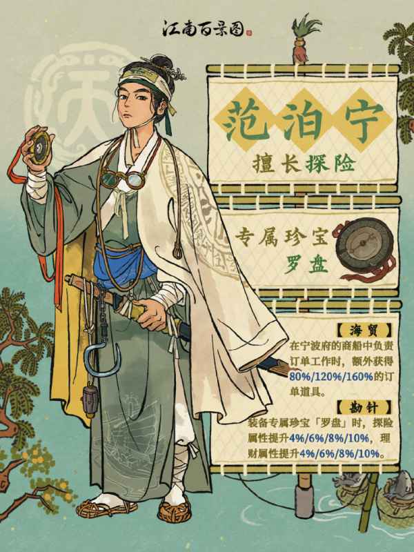 江南百景图新居民范泊宁深度解析：从孤独船主到传递希望的罗盘守护者