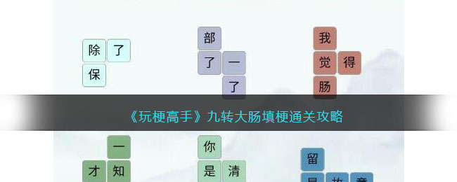 玩梗高手九转大肠填梗通关全攻略