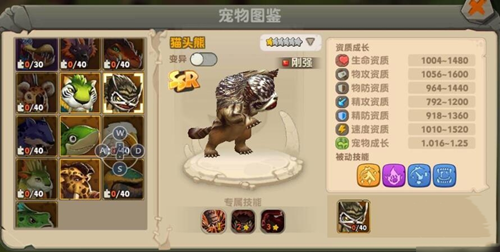 疯狂原始人SSR宠物怎么选：鹦鹉虎与猫头熊的对比选择
