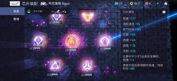 王牌竞速柯尼塞格Regera芯片搭配攻略：如何发挥其最大威力？