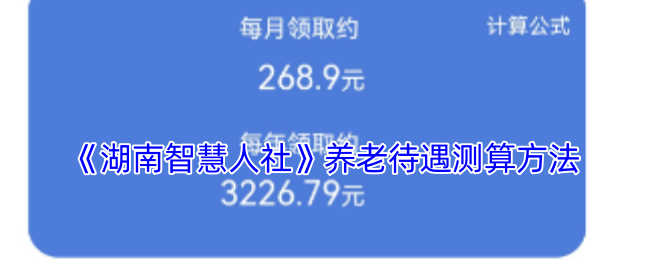 湖南智慧人社养老金测算全攻略